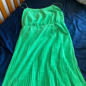 ASOS Watermelon Green Dress with Pleats